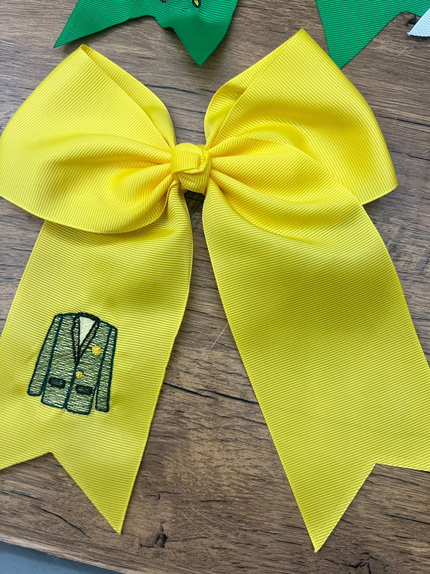 Custom Embroidered Hair Bow: Golf Tournament Bow