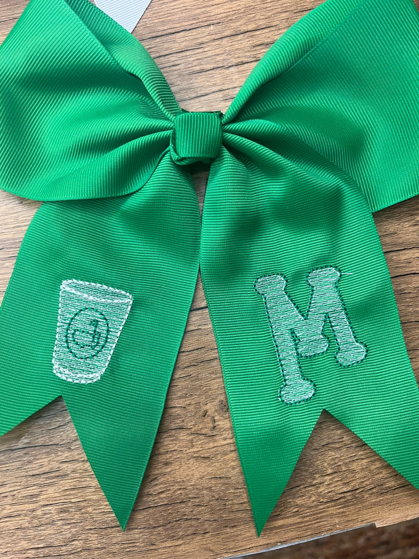 Custom Embroidered Hair Bow: Golf Tournament Bow