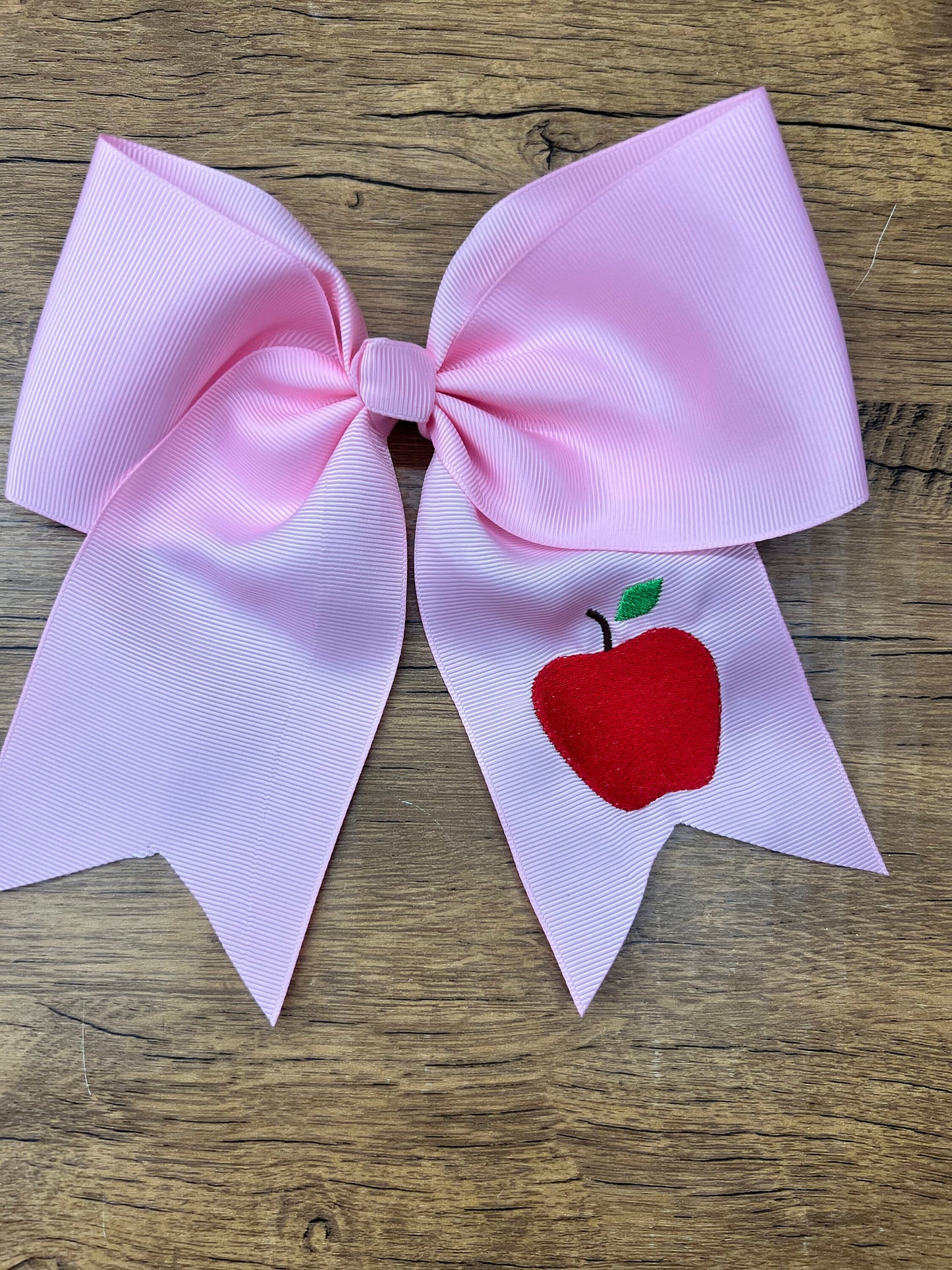 Custom Embroidered Back to School Hair Bow