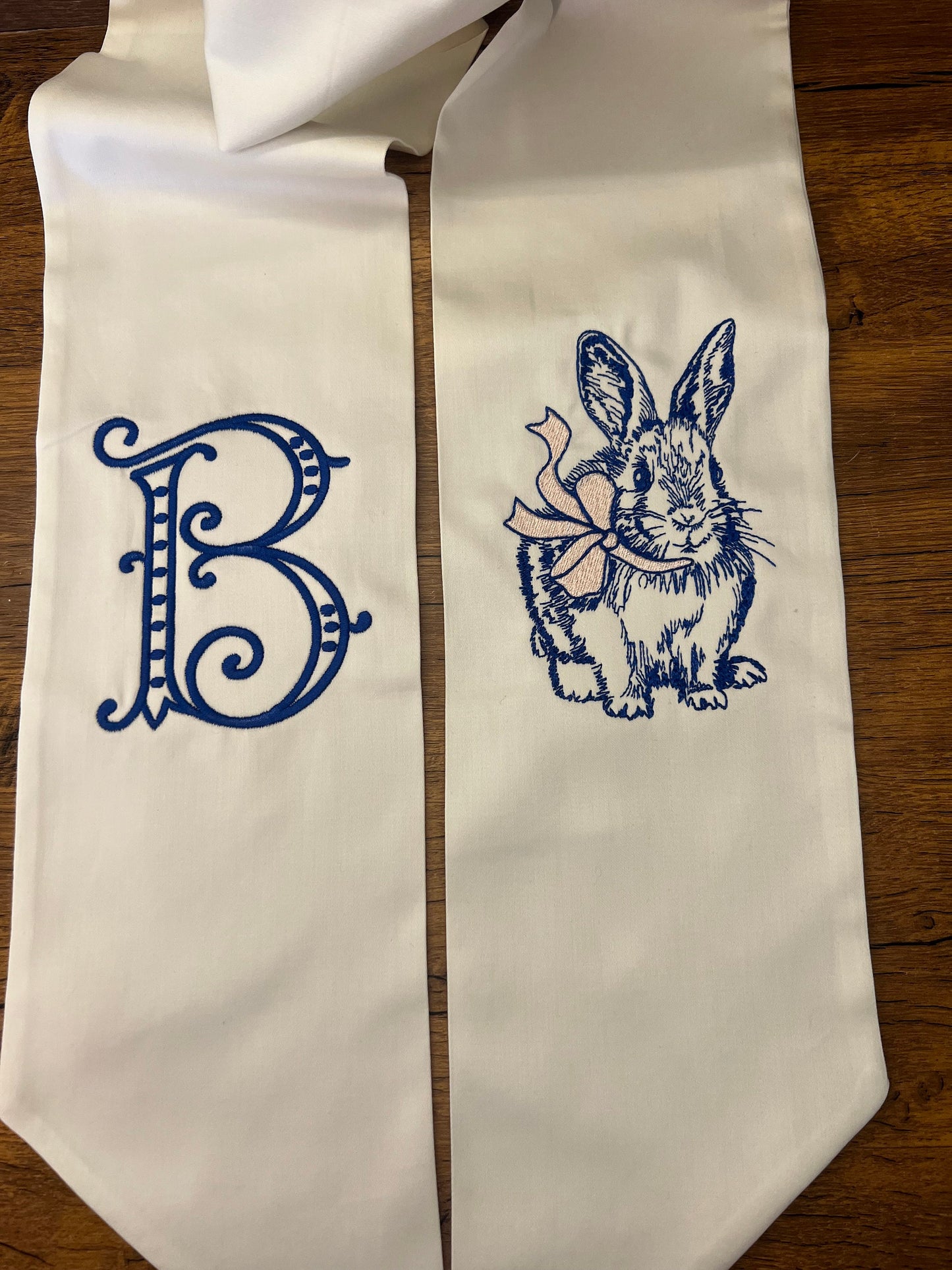 Wreath Sash | Easter Decor | Bunny Wreath Sash | Custom Wreath Sash | Personalized Wreath Sash | Sateen Sash | Add Initial