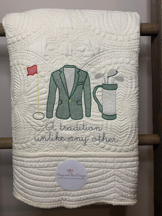 Custom Golf Quilt: Cotton Matelassé Throw