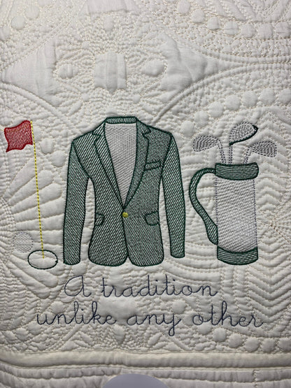 Custom Golf Quilt: Cotton Matelassé Throw