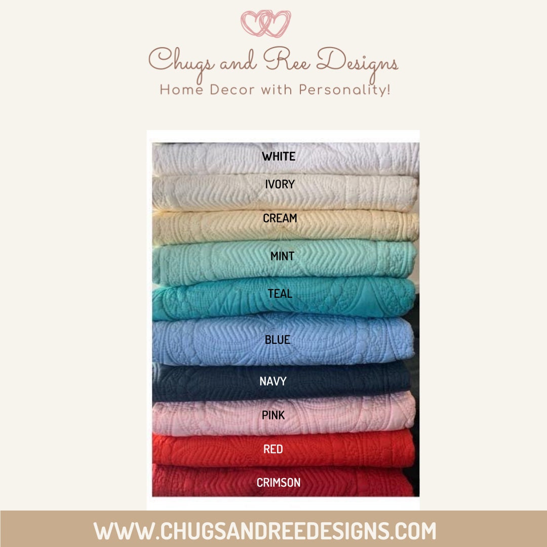 Personalized Wedding Quilt |  Monogrammed Wedding Gift | Anniversary Gift  | Custom wedding gift | Custom Quilt | Matelassé