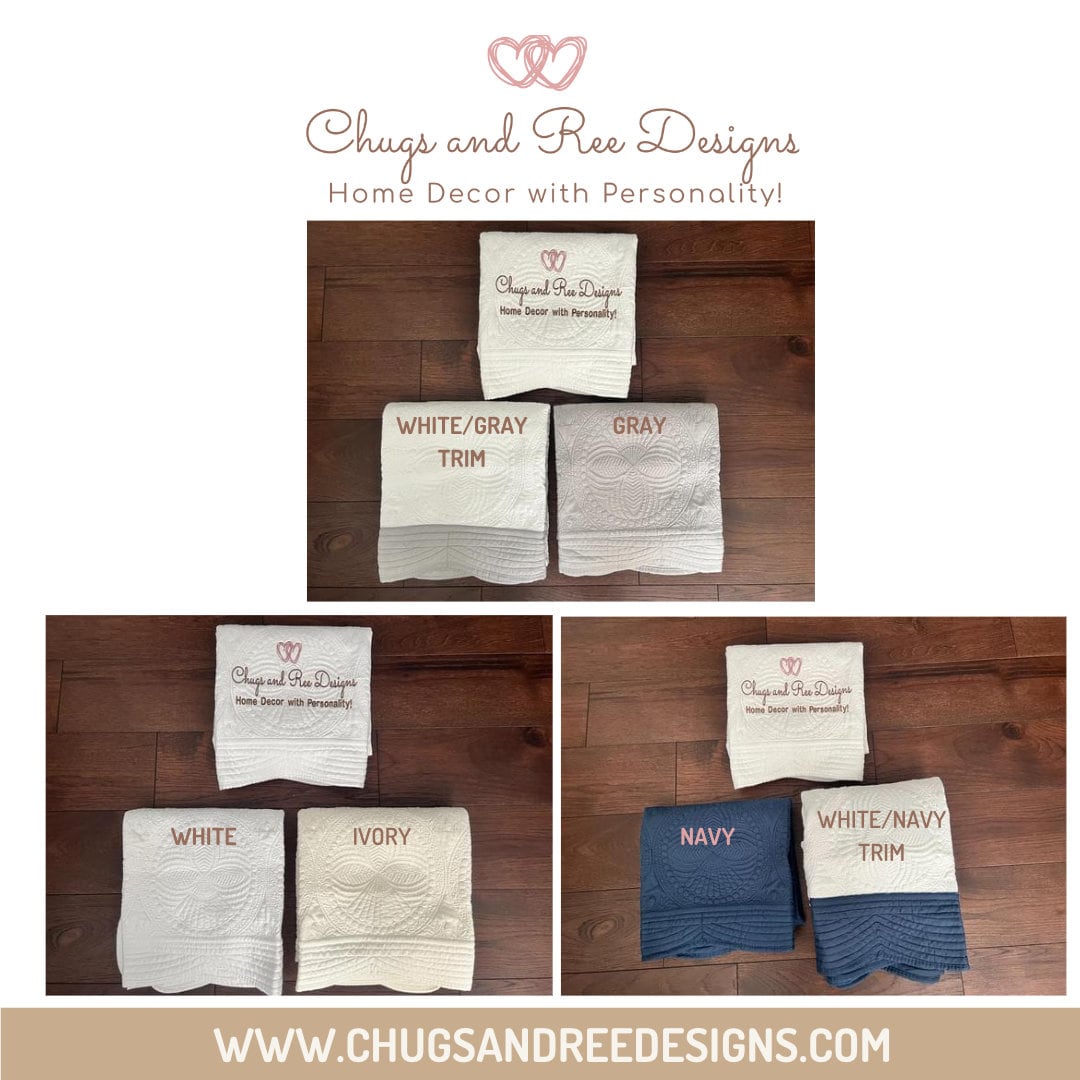 Personalized Wedding Gift | Wedding Quilt |Monogrammed Wedding Gift | Anniversary Gift  | Custom Gift | Custom Quilt | Matelassé