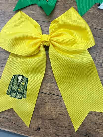 Custom Embroidered Hair Bow: Golf Tournament Bow