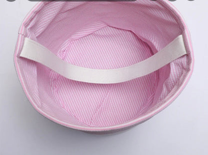 Monogrammed Seersucker Easter Basket: Personalized Canvas Tote