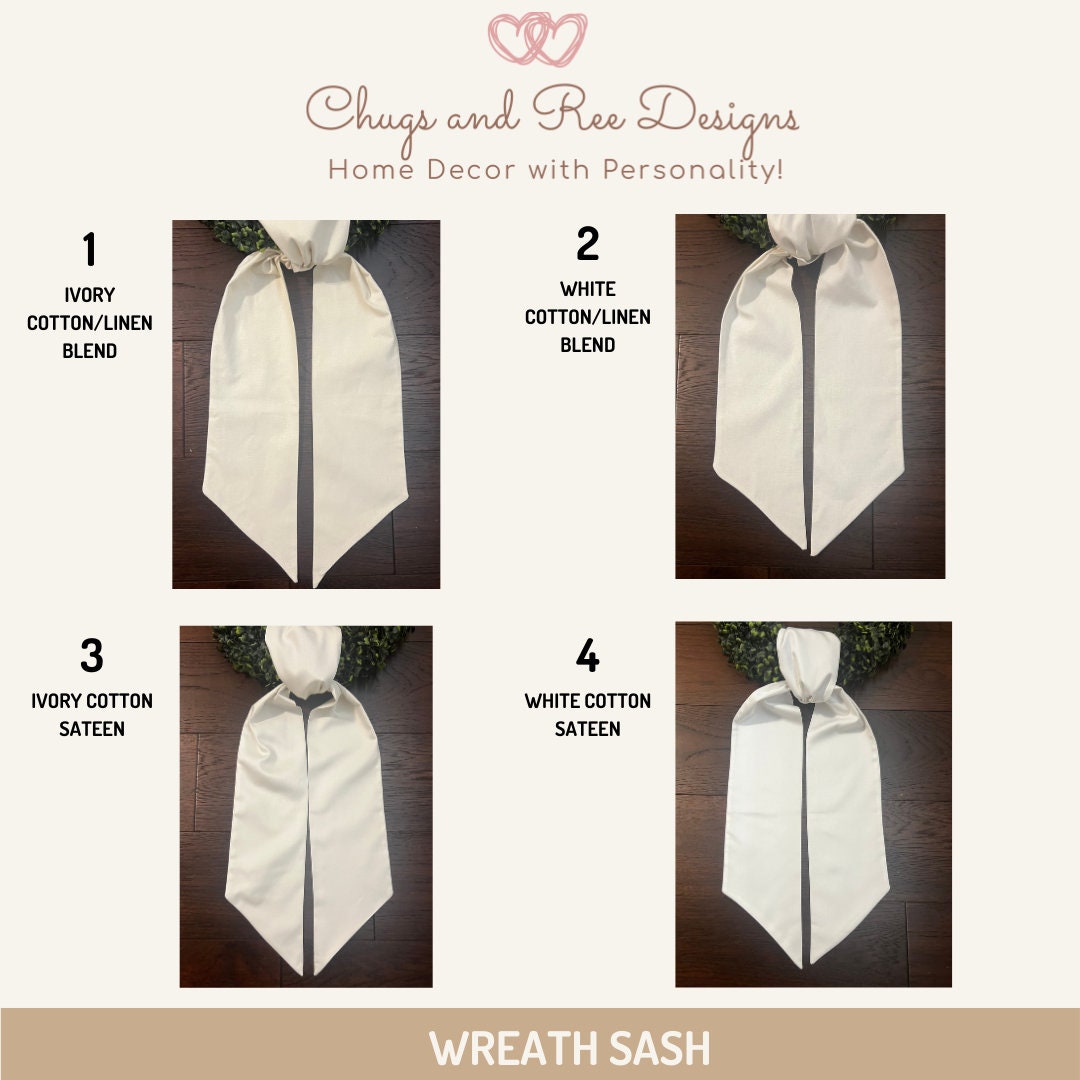 Christmas Nutcracker Wreath Sash: Personalized Sateen Holiday Decor