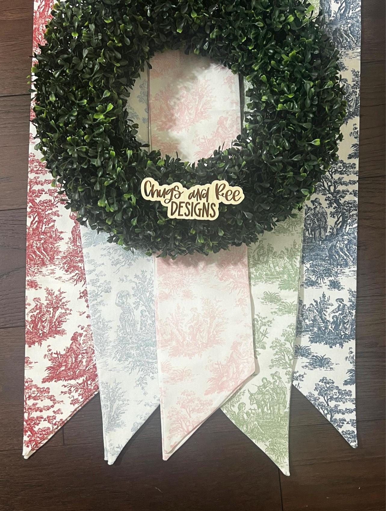 Personalized Sateen Wreath Sash: Easter Decor, Custom Initial