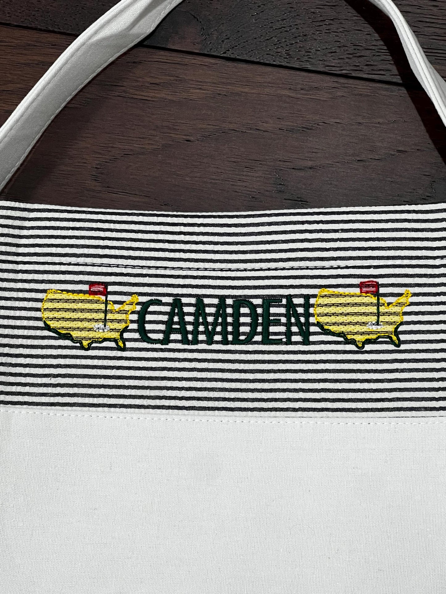 Monogrammed Seersucker Easter Basket: Kids Personalized Tote
